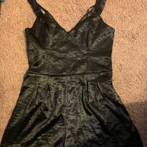 GUESS romper with polka dot sheer bralette.